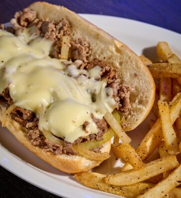 Philly Cheesesteak with fries